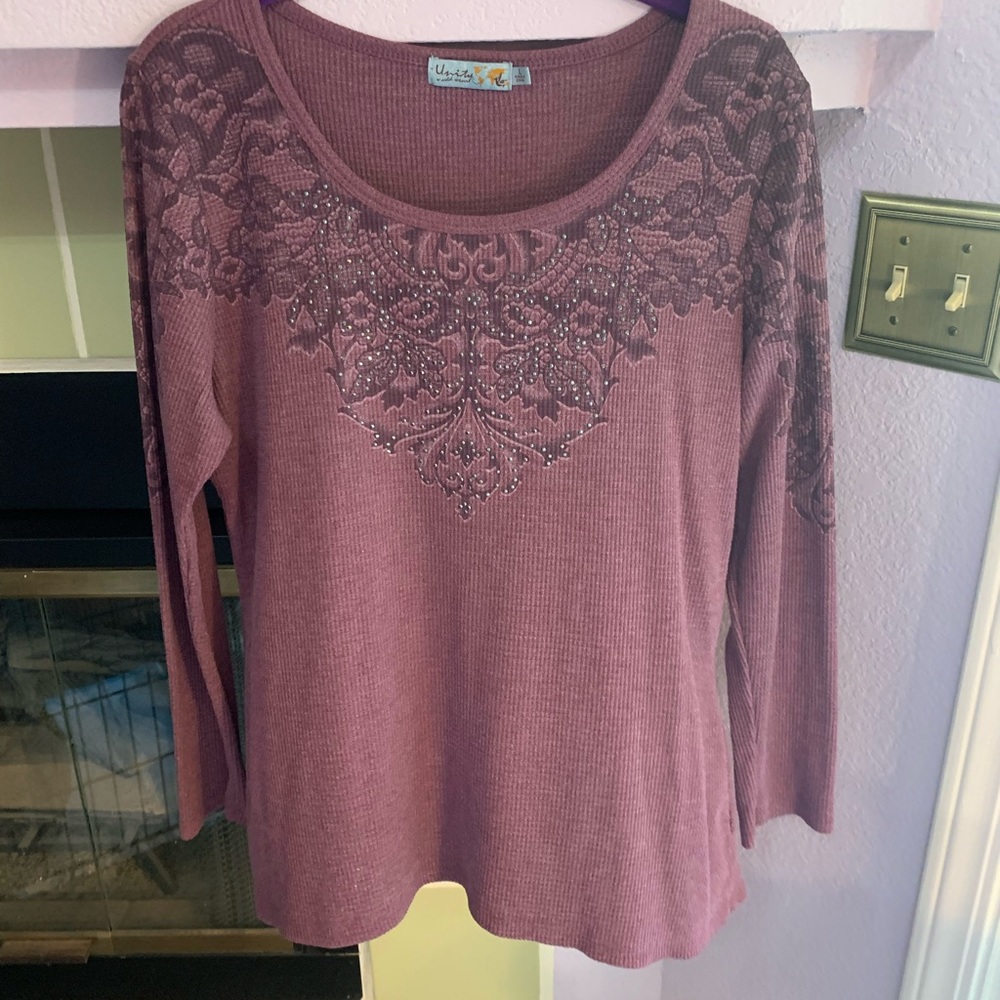 💜Lovely Embellished Top (L) by Unity💜